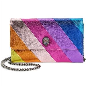 Kurt Geiger Rainbow Stripe Chain Wallet